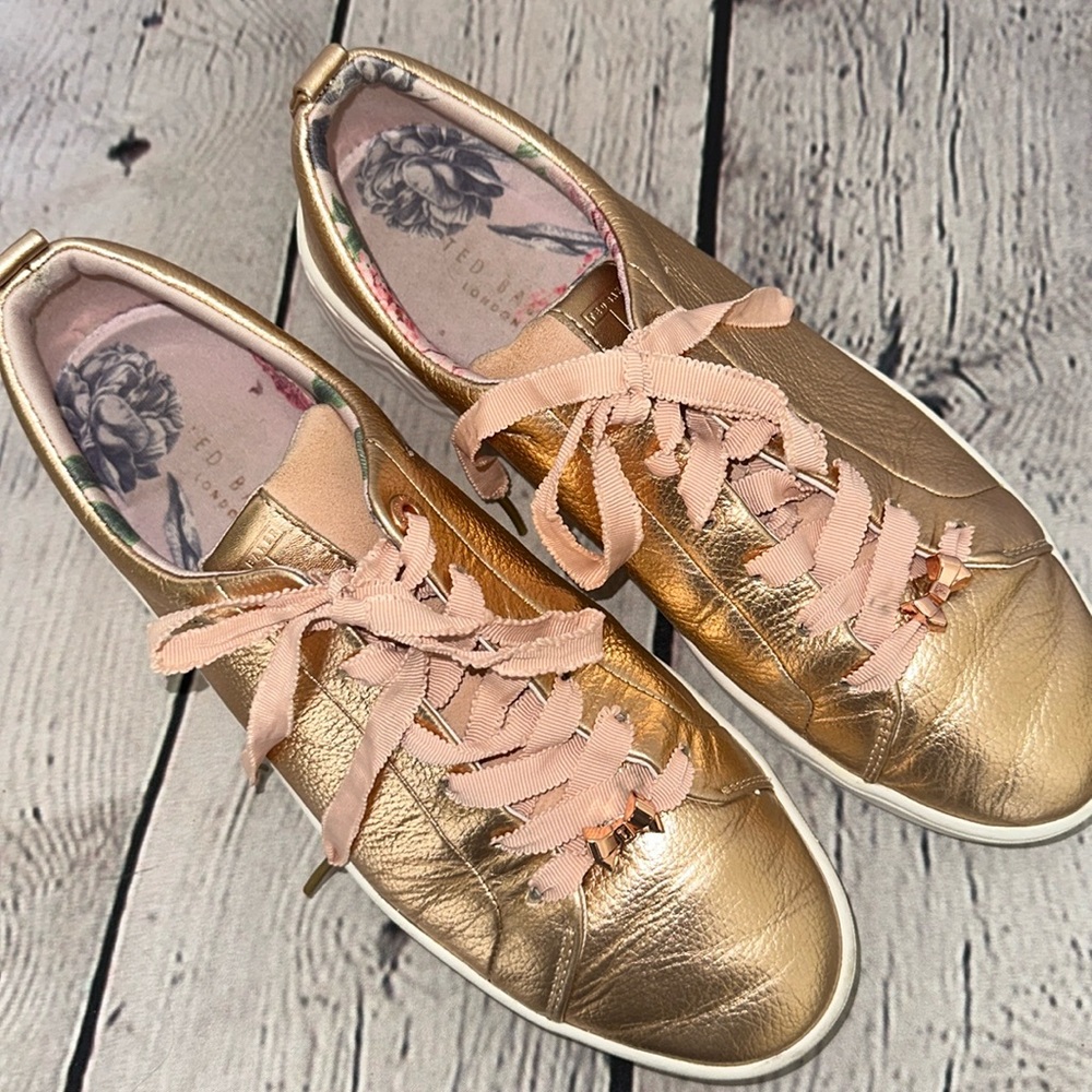 Ted Baker London Kelleip Rose Gold Sneakers